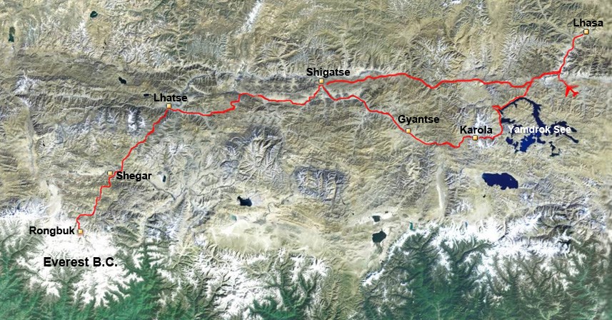 Voyage d’Aventure au Tibet vers Everest